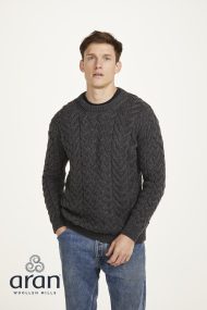 Aran-Rundhalspullover