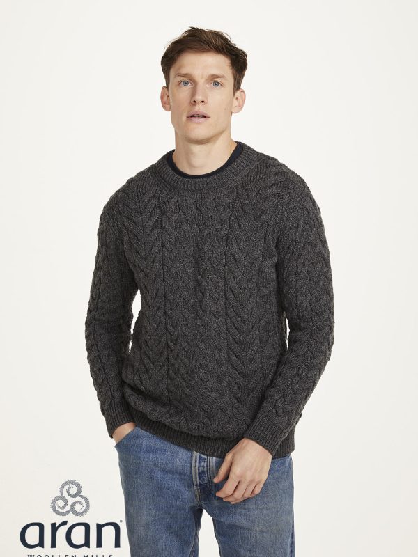 Aran-Rundhalspullover