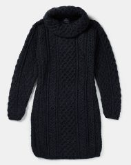 Aran-Pulloverkleid mit Rollkragen – Bild 3