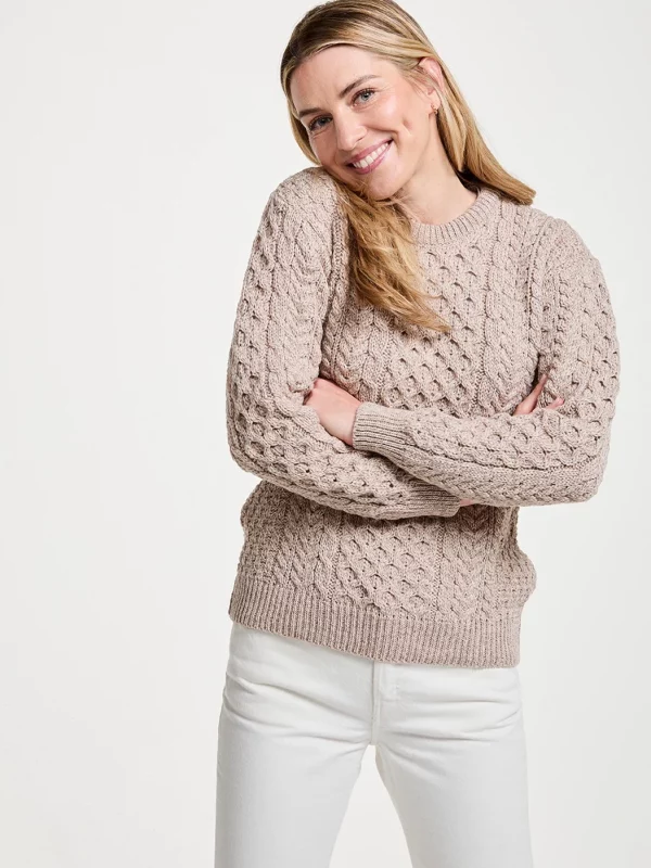 Aran-Pullover im Damenschnitt
