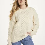 Traditional Aran Sweater – Cream (Unisex)