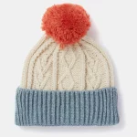 Children’s Tricoloured Hat with Pompom
