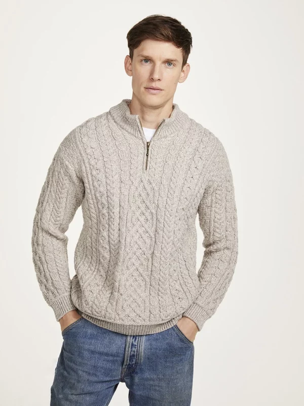 Aran-Troyer mit Viertelreissverschluss