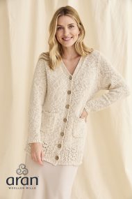 Cotton Linen Long Line Cardigan
