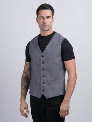 Irish Linen Waistcoat – Denim