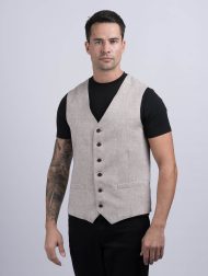 Irish Linen Waistcoat – Desert