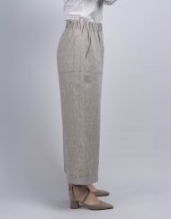 Damenhose aus irischem Leinen – Sandfarben - Image 2