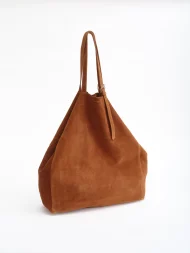 PANAMA Oversized Shopper – Suede Leather