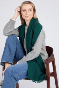 Cashmere Fine Wool Scarf – Amazon Green