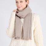 Cashmere Fine Wool Scarf – Mink
