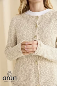 Knopfstrickjacke aus Baumwolle und Leinen - Image 6