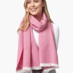 Extra Fine Merino Wool Scarf – Pink Twill