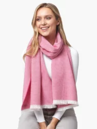 Extra Fine Merino Wool Scarf – Pink Twill