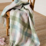 Lambswool Baby Blanket – Pastel Check