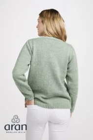 Schlichter Rundhalspullover – Minzgrün - Image 2