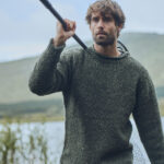 Donegal Tweed Roll Neck Sweater – Green