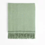 Blackwater Lambswool Throw – Green Melange