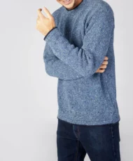 Rundhalspullover «Roundstone» – Denimblau – Bild 2