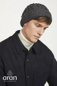 Hat with Trellis Pattern – Grey