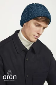 Hat with Trellis Pattern – Irish Sea