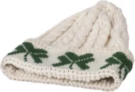 Mütze mit Kleeblattmotiv – Weiss/Grün - Image 3