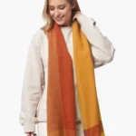 Schal aus superweicher Merinowolle – Gelb und ockerfarben