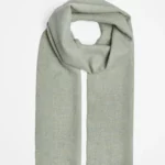 Schal aus Lammwolle – Limettengrün und Silber