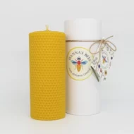 Handgerollte, grosse Bienenwachskerze (Geschenk)